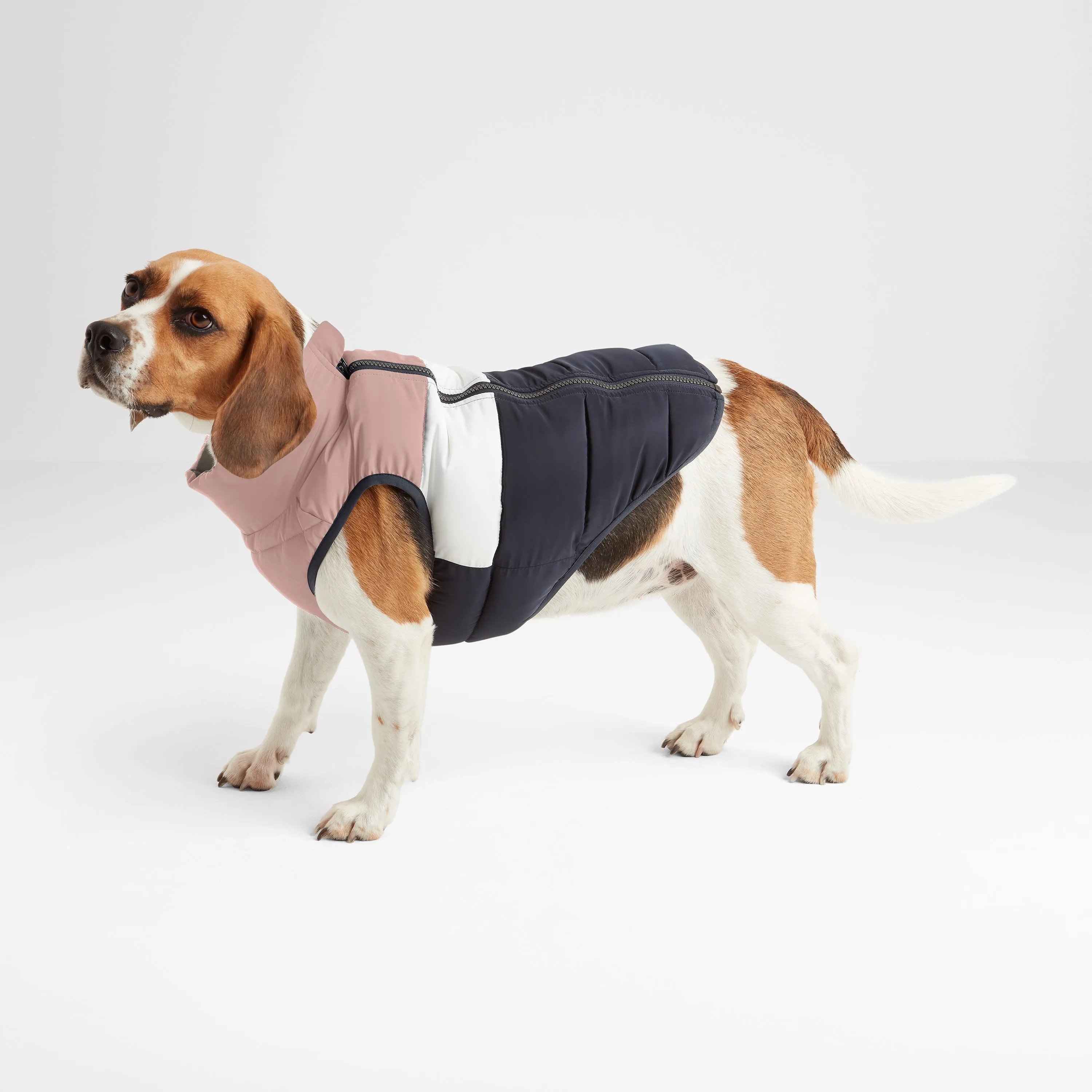 Fetch Padded Dog Coat L - Faded Pink/Ice Grey/Washed Blue