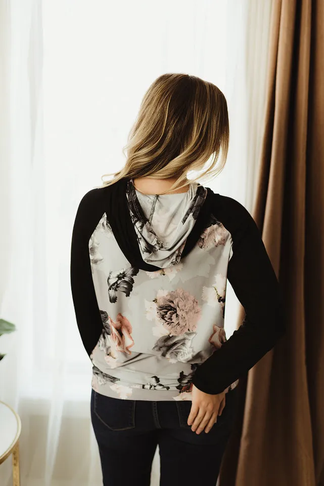 Floral Print Hoodie