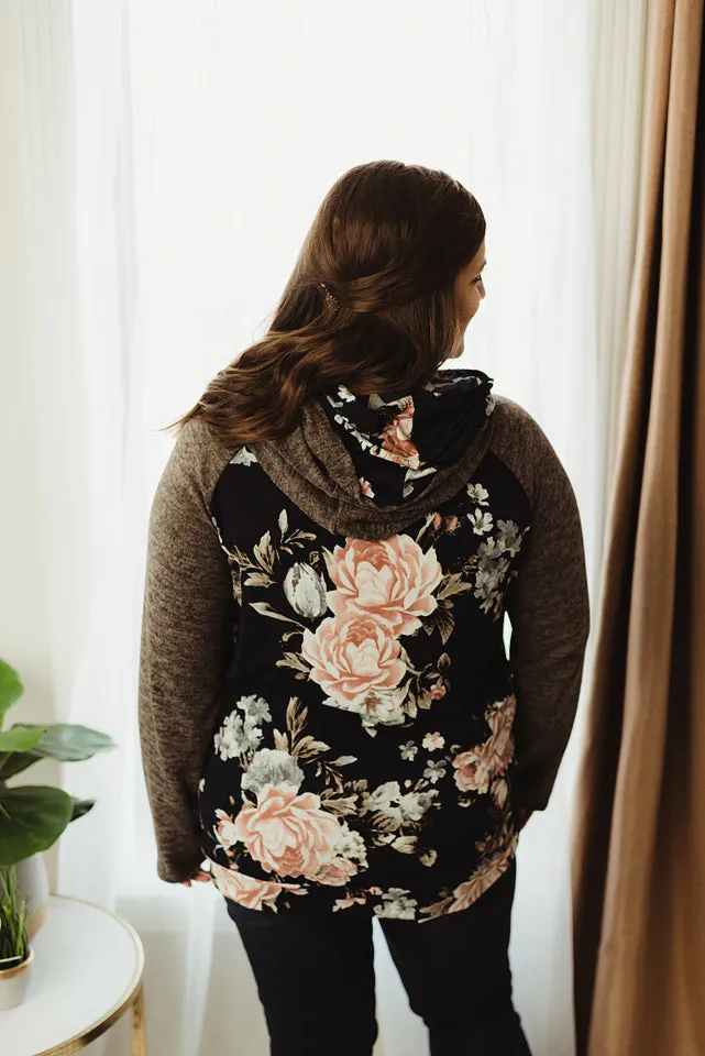 Floral Print Hoodie