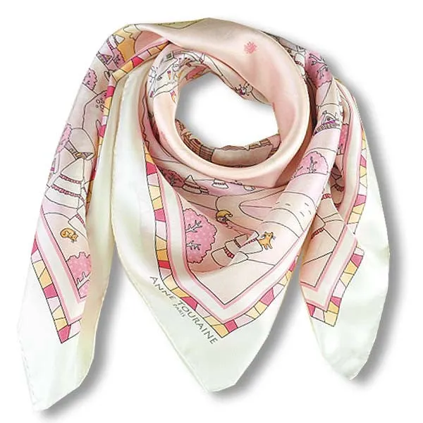 FRENCH SILK SCARF - WINTER - Powder Pink - 36x36"