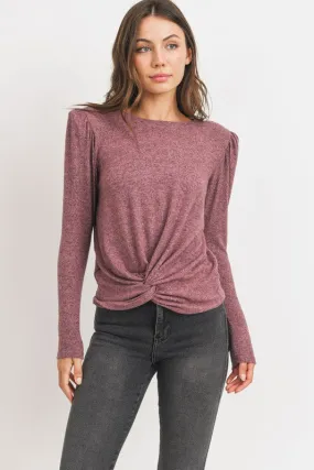 *FRONT TWIST TOP MAUVE