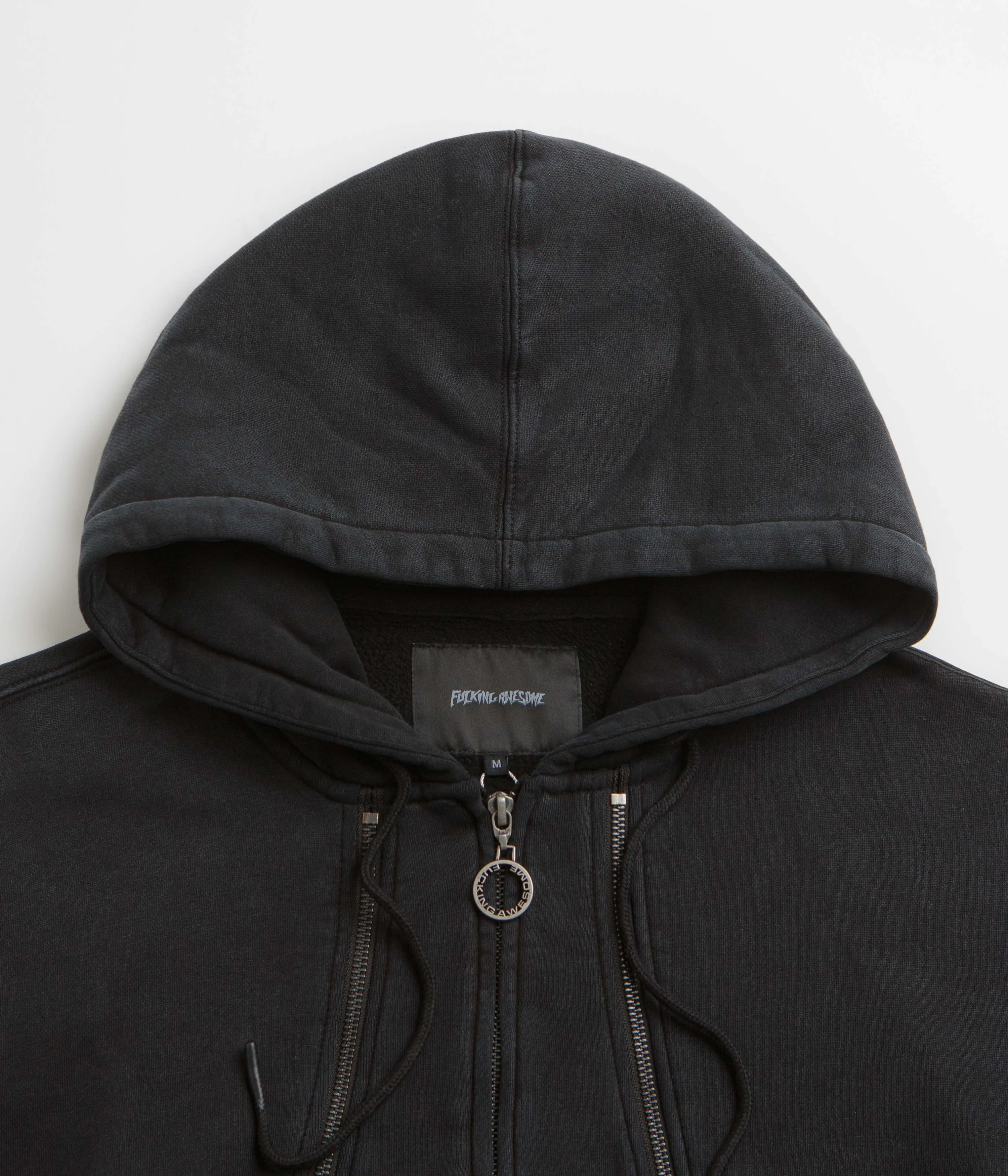 Fucking Awesome Zippers Hoodie - Washed Black