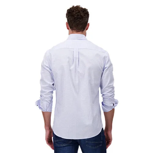 Fynch Hatton light blue check shirt