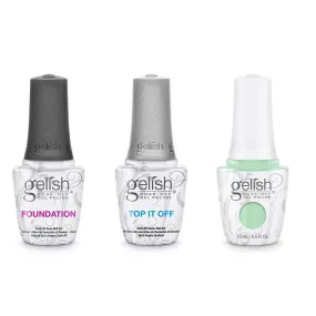 Gelish Combo - Base, Top & Mint Chocolate Chip