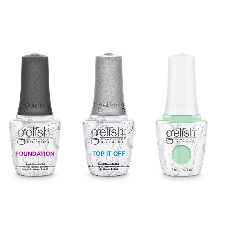 Gelish Combo - Base, Top & Mint Chocolate Chip