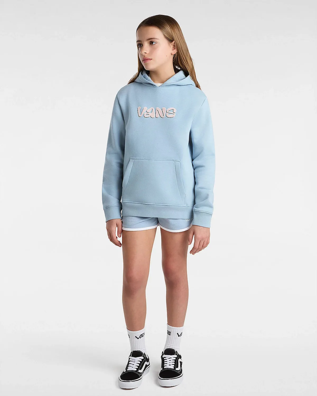 Girls Always Growing Hoodie in Dusty Blue