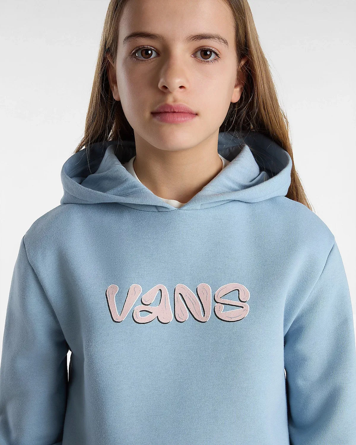 Girls Always Growing Hoodie in Dusty Blue