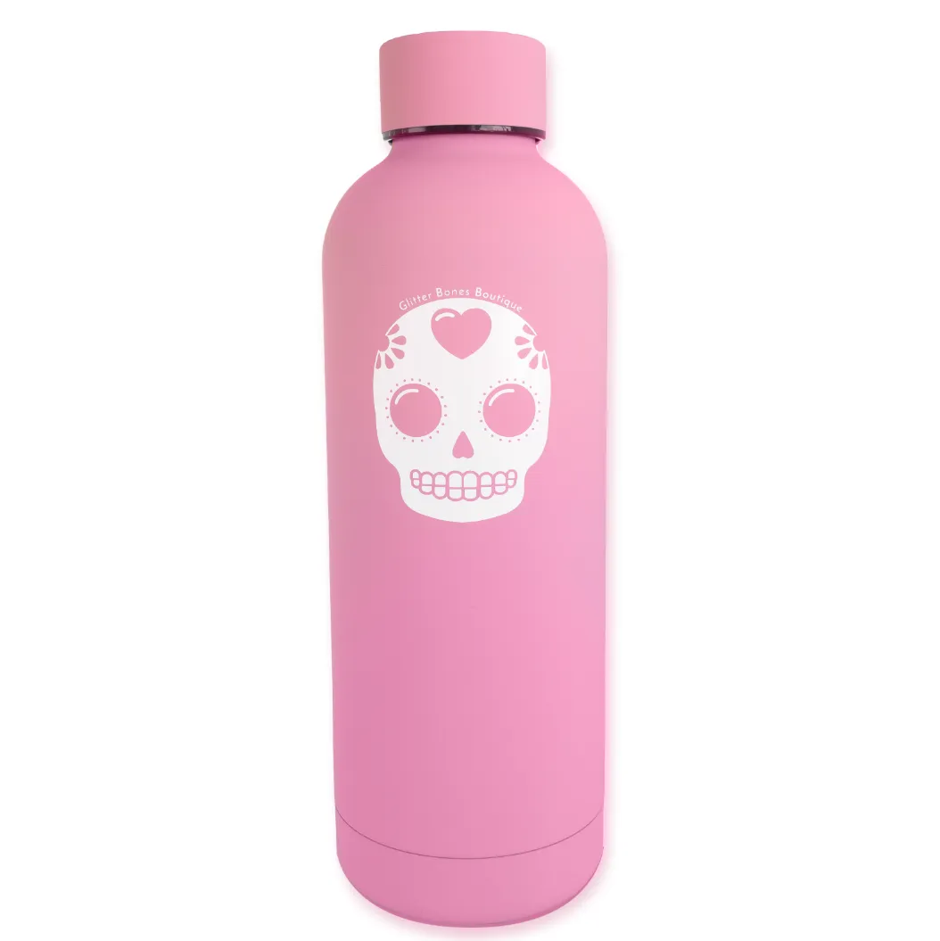 Glitter Bones Sugar Skull Water Bottle