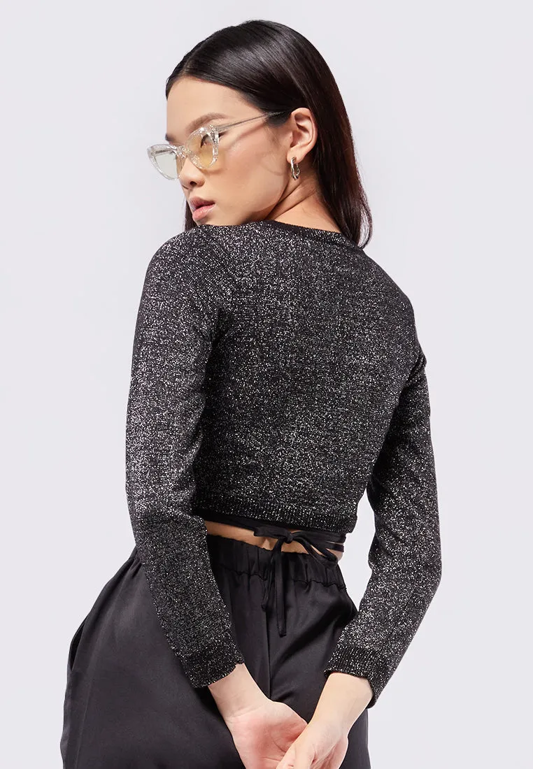 Glitter Cropped Sweater