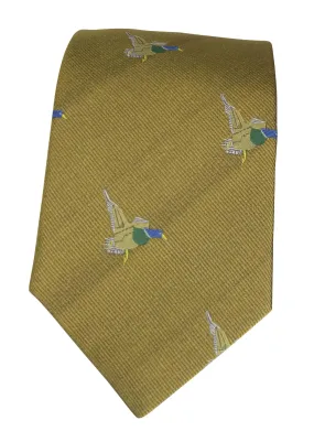 GT10 - 100% Silk Woven Tie / Duck - GOLD