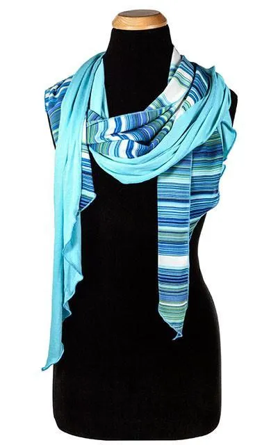 Handkerchief Scarf - Sea Breeze with Ocean of Emptiness Jersey Knit