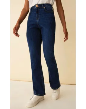 High Rise Slim Fit Jeans in Ink Blue