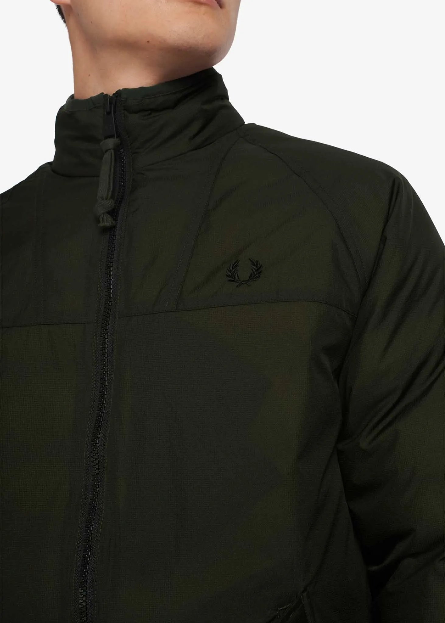 Insulated zip-through jacket - hunting green