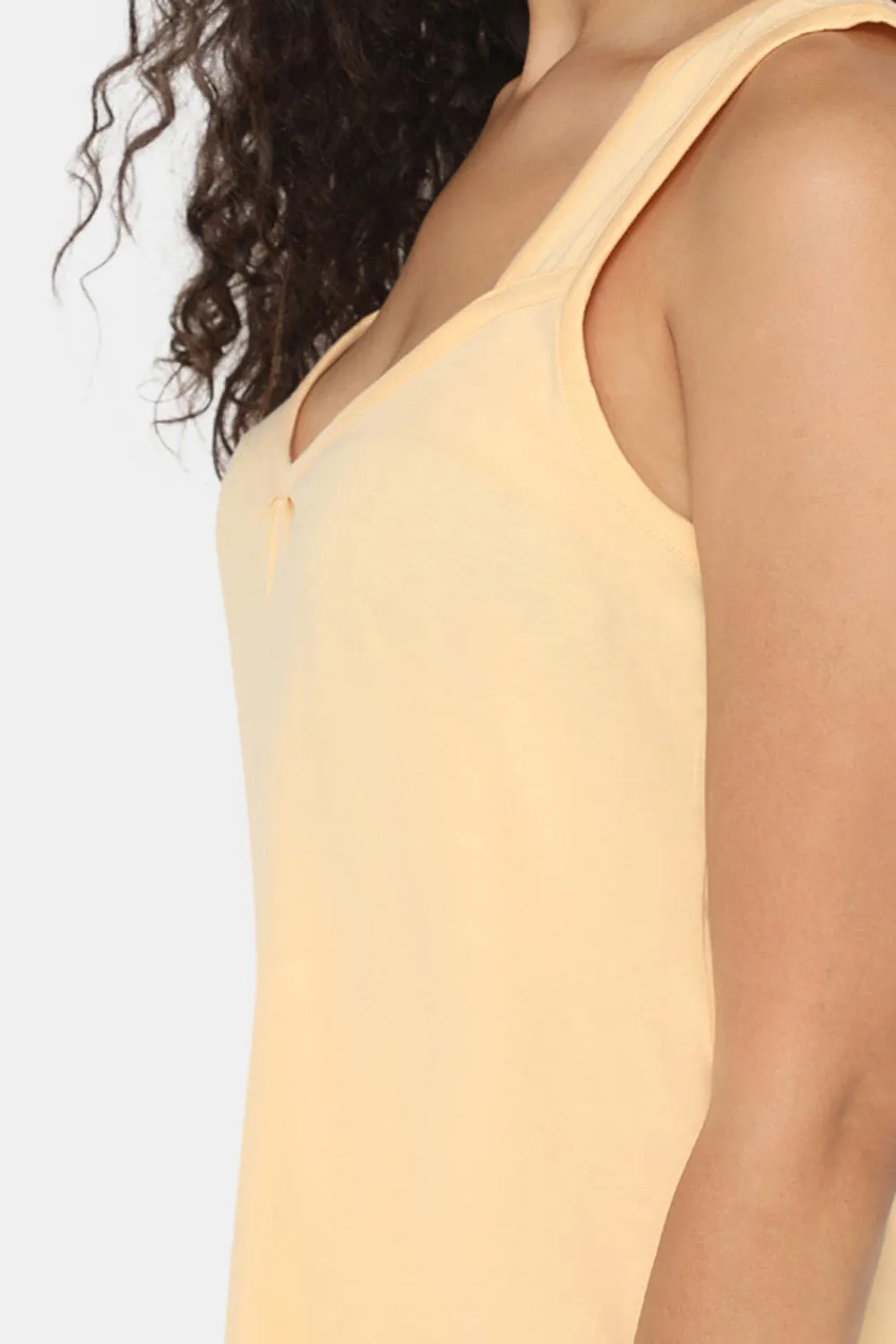 Intimacy Full Coverage Knee-Length Cotton Night Slip | Lightweight & Summer-Friendly Nightwear