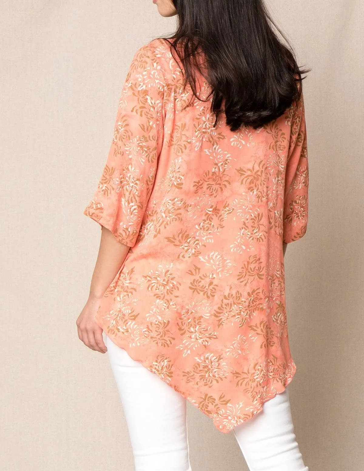 Island Batik Tunic - Papaya - Small Only