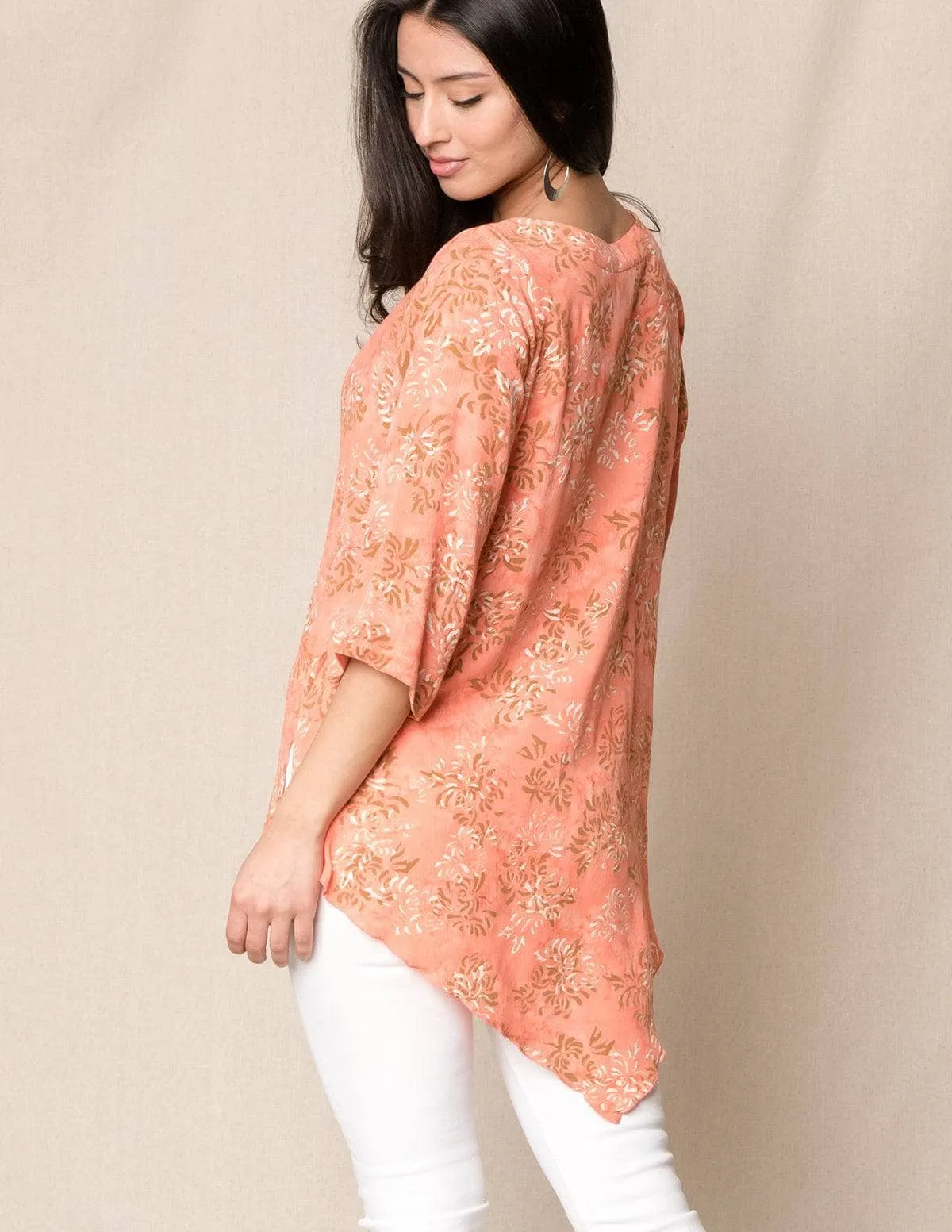 Island Batik Tunic - Papaya - Small Only