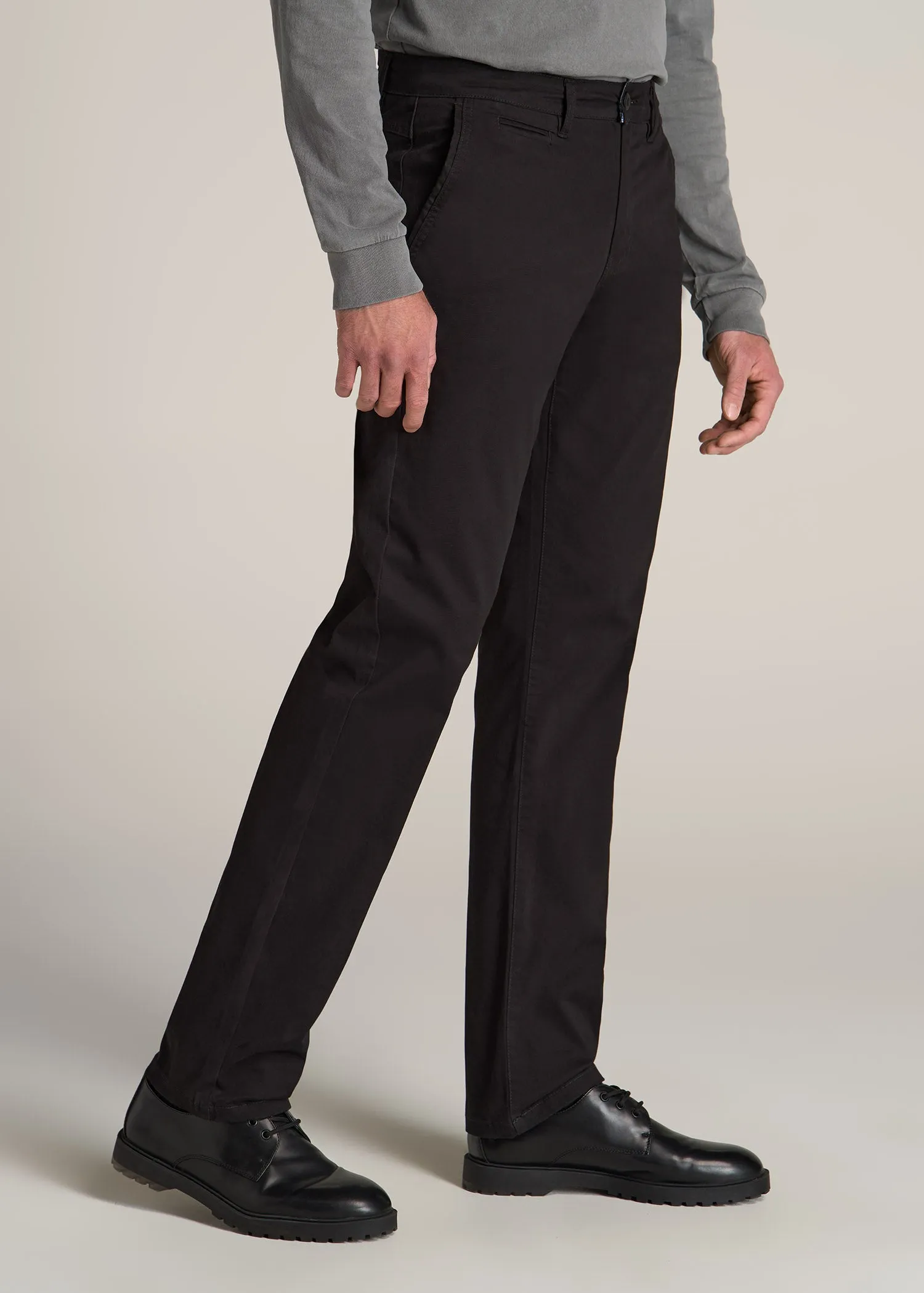 J1 STRAIGHT Leg Chinos in Black - Pants for Tall Men