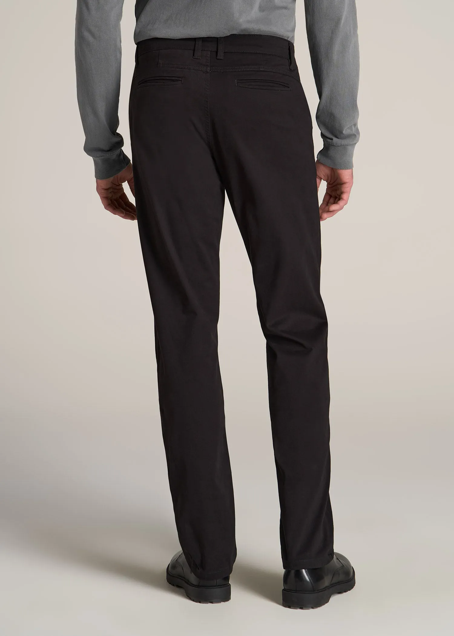 J1 STRAIGHT Leg Chinos in Black - Pants for Tall Men