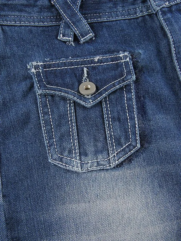 Jean cargo vintage taille basse