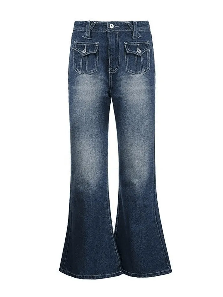 Jean cargo vintage taille basse