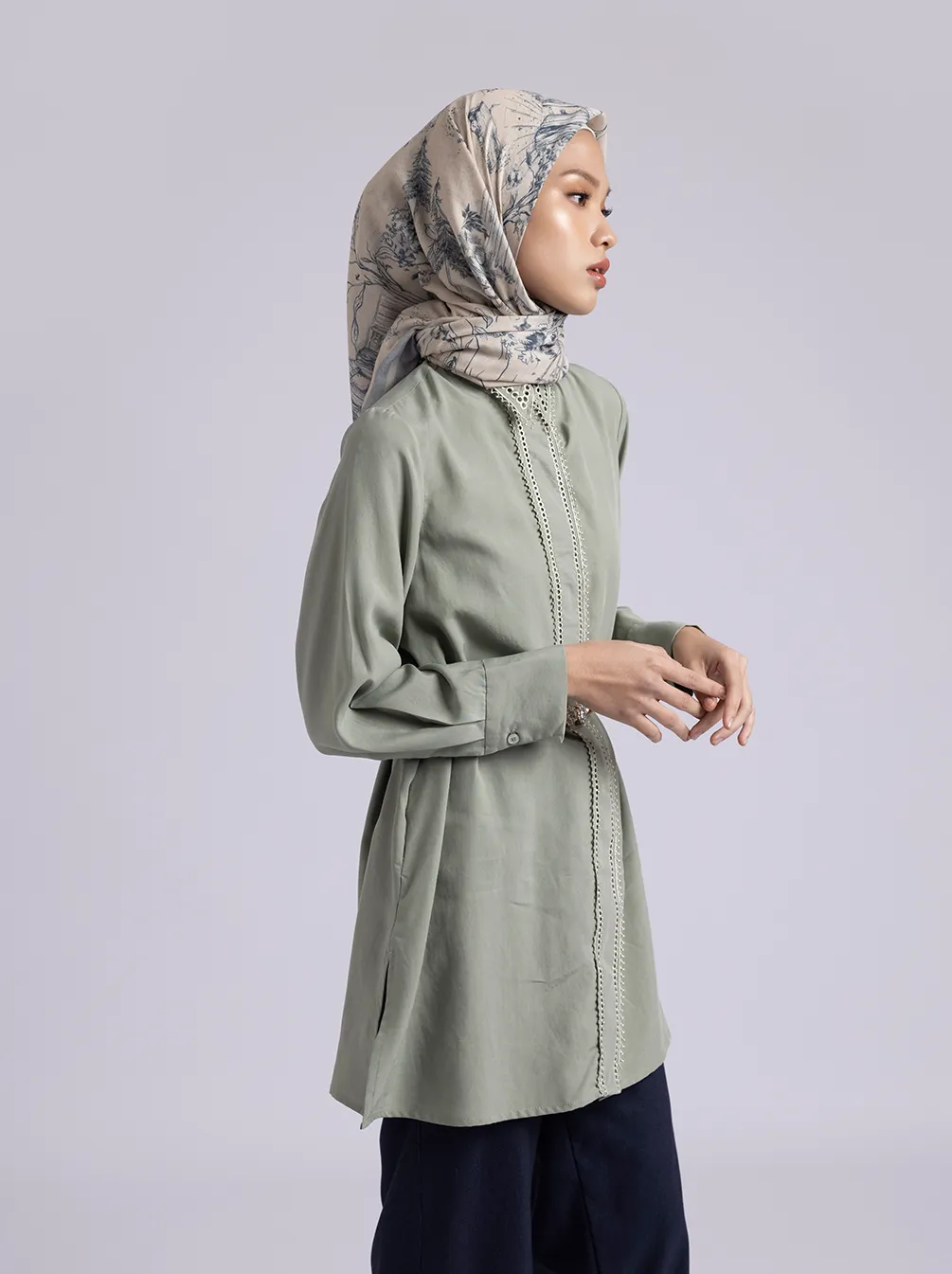 KALEA TUNIC PLAIN SAGE