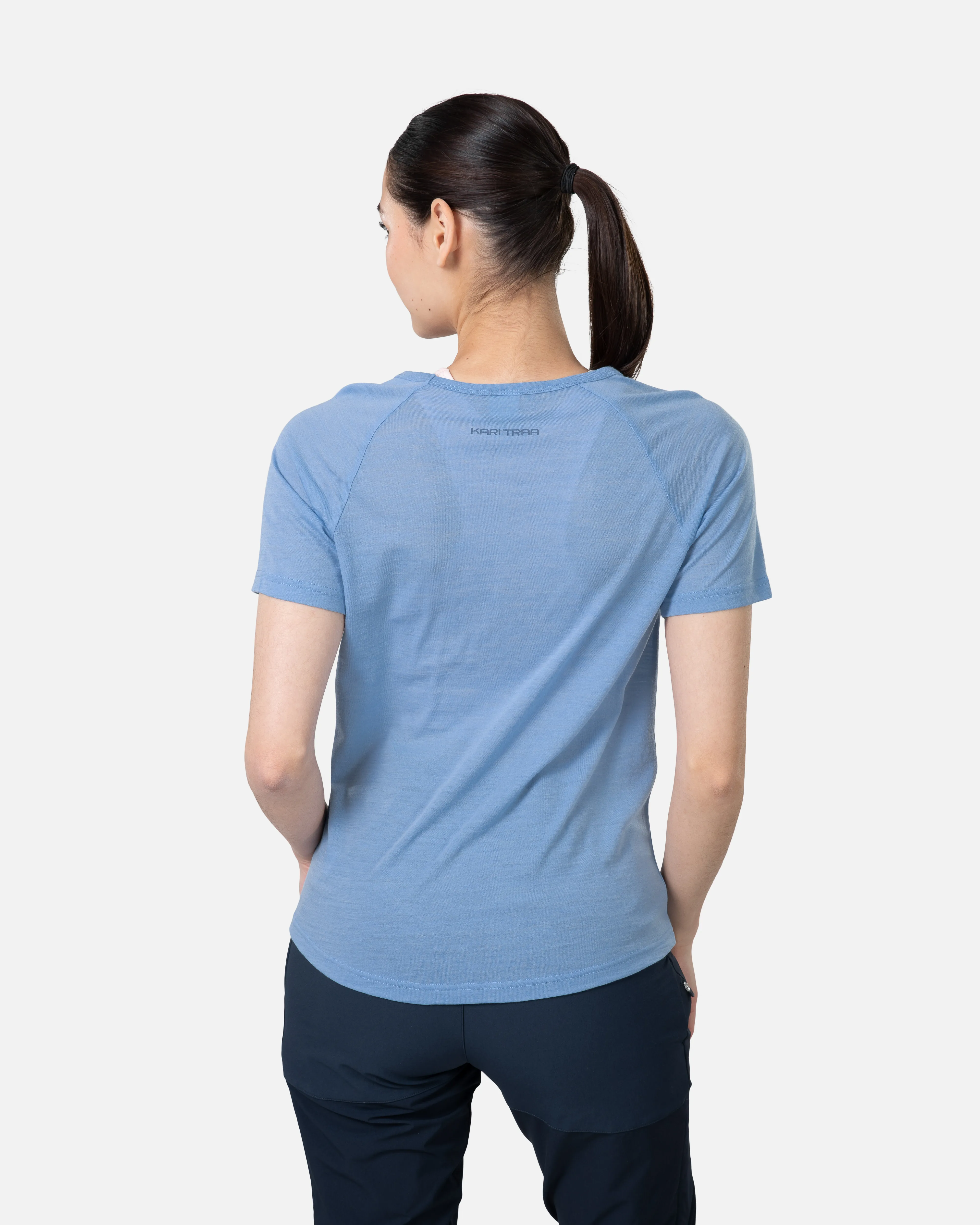 Kari Traa Women&#x27;s Sanne Wool Tee Pastel Light Blue | Buy Kari Traa Women&#x27;s Sanne Wool Tee Pastel Light Blue here | Outnorth