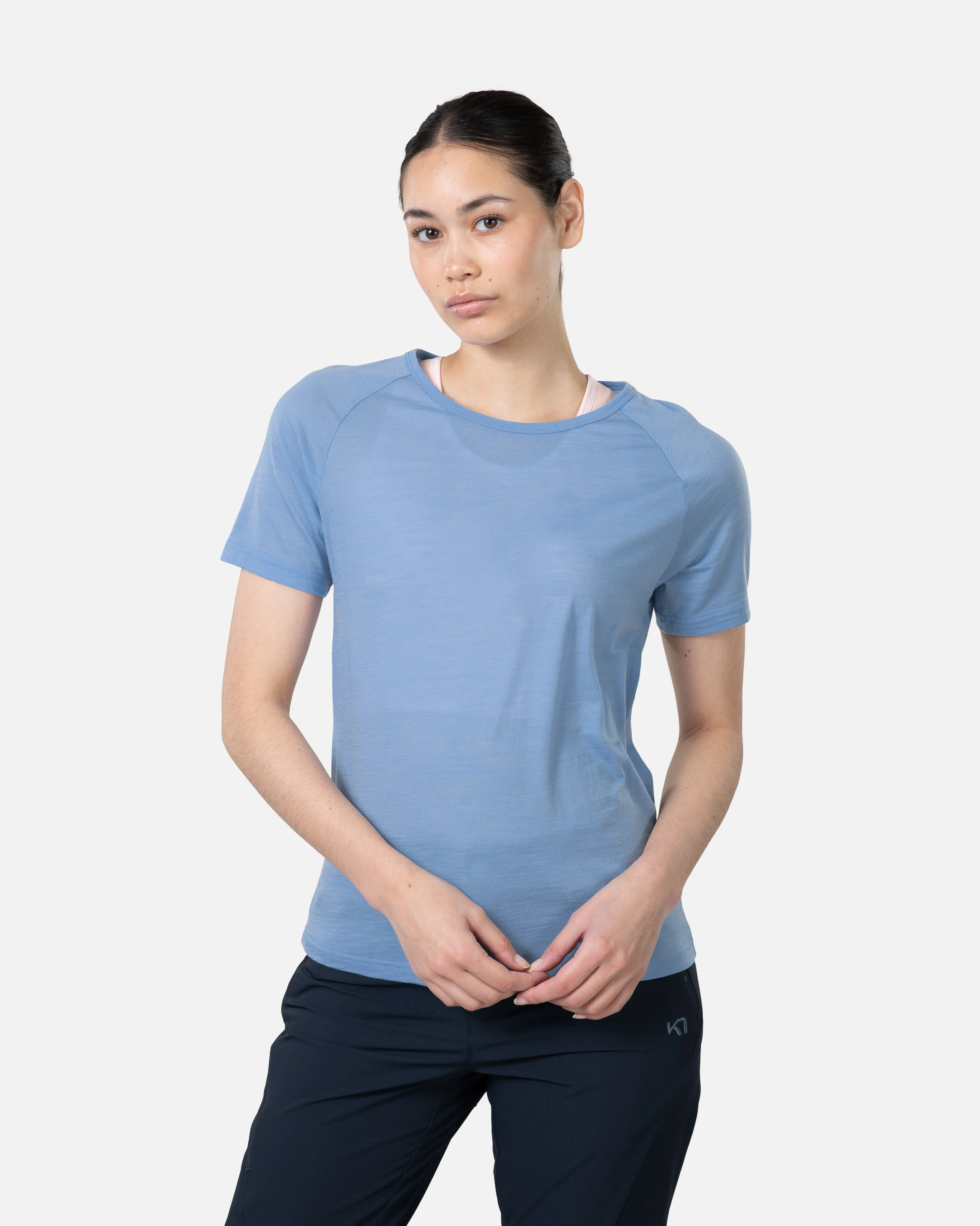 Kari Traa Women&#x27;s Sanne Wool Tee Pastel Light Blue | Buy Kari Traa Women&#x27;s Sanne Wool Tee Pastel Light Blue here | Outnorth