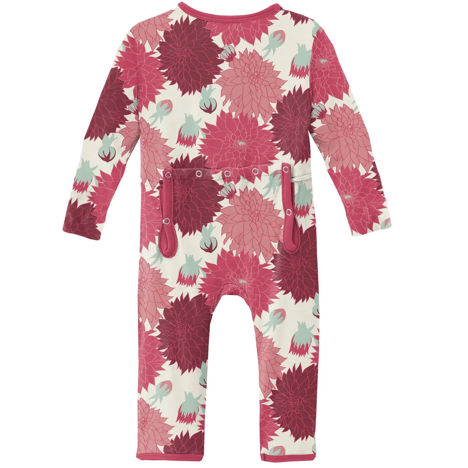 KicKee Pants Natural Dahlias Coverall with Zipper