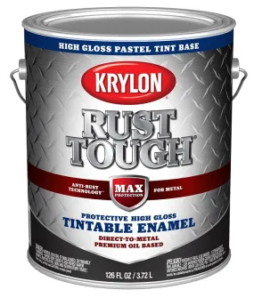 Krylon Rust Tough K09748008 Enamel Paint, Gloss Sheen, Pastel, 1 gal, 400 sq-ft/gal Coverage Area :GAL: QUANTITY: 4