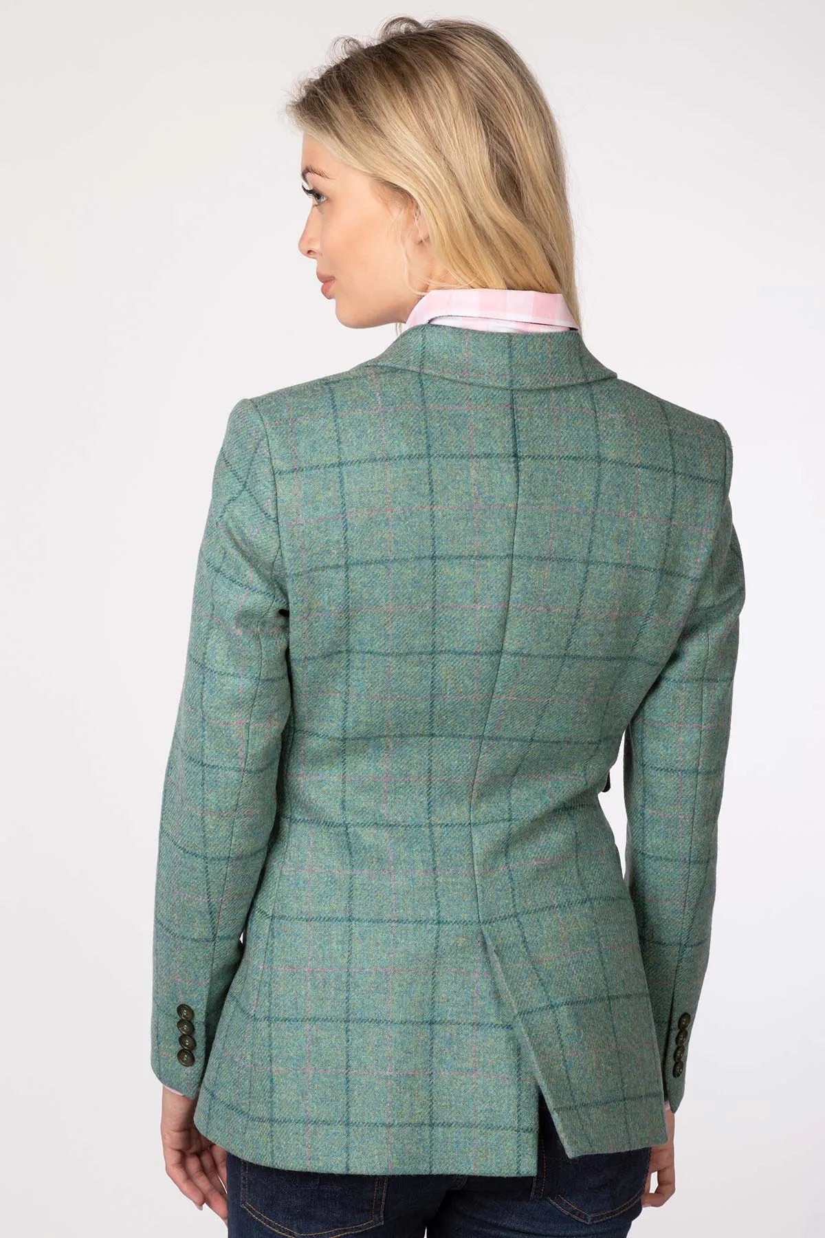 Ladies Long Tweed Blazer - Ella