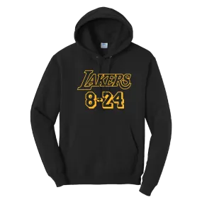 Lakers Kobe 8 24 Wordmark Logo Hoodie