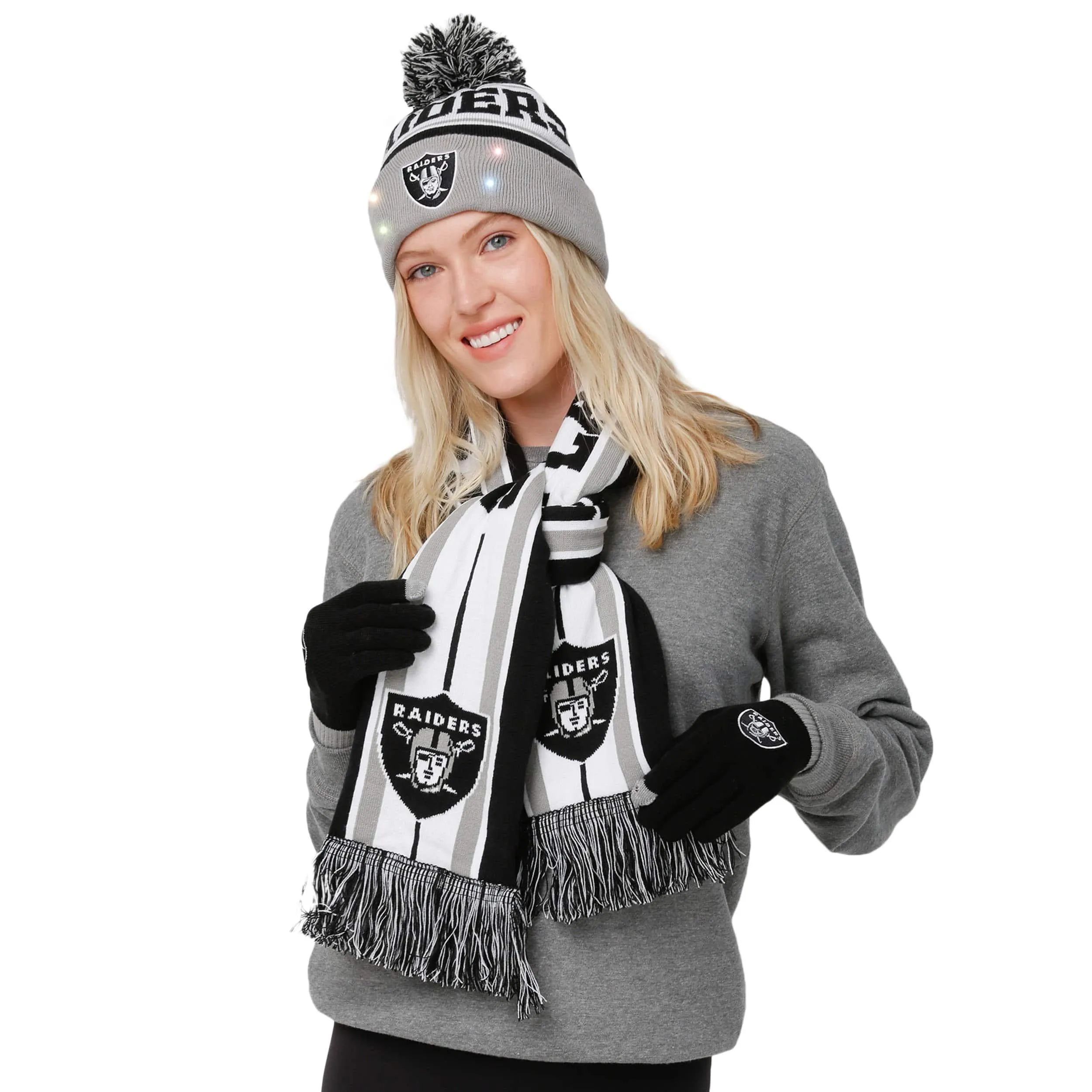 Las Vegas Raiders NFL Snow Stealer Cold Weather Set