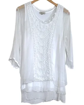 Light Summer Silk Crochet Tunic