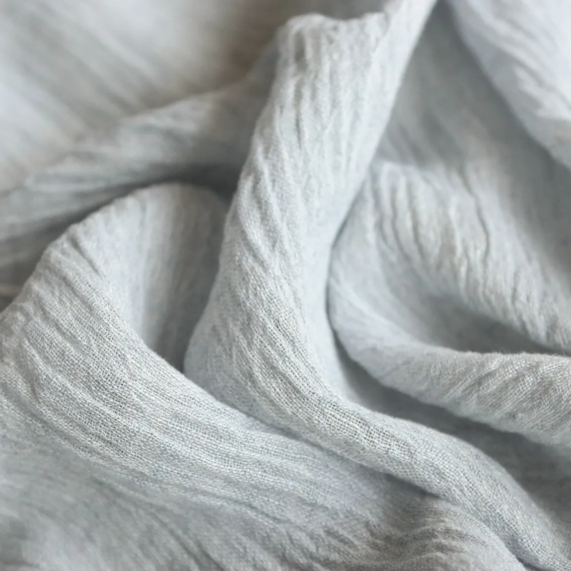 Lisbon Mist Crinkle Linen