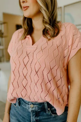 Lissa Slouchy Knit Top - Pink