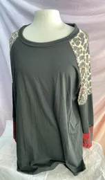 LONG SLEEVE TUNIC WITH CHEETAH BUFFALO PLAID