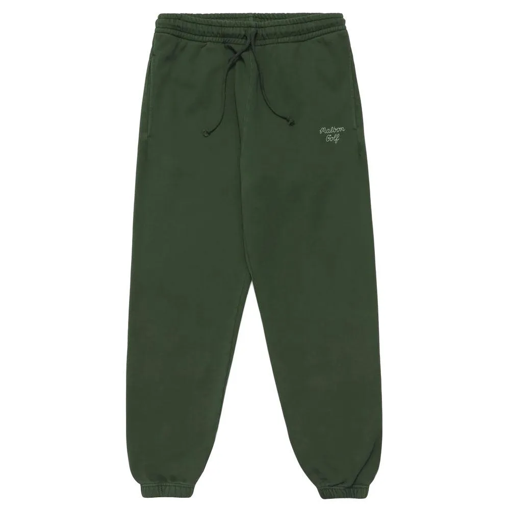 Malbon Script Golf Sweatpants Hunter Green - FW22