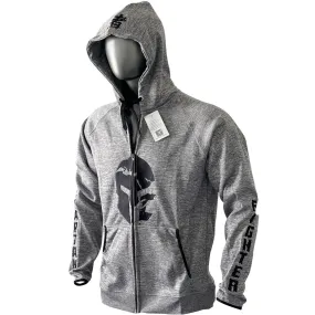 MEN SPARTAN FULL ZIPPER HOODIE GREY COLOR