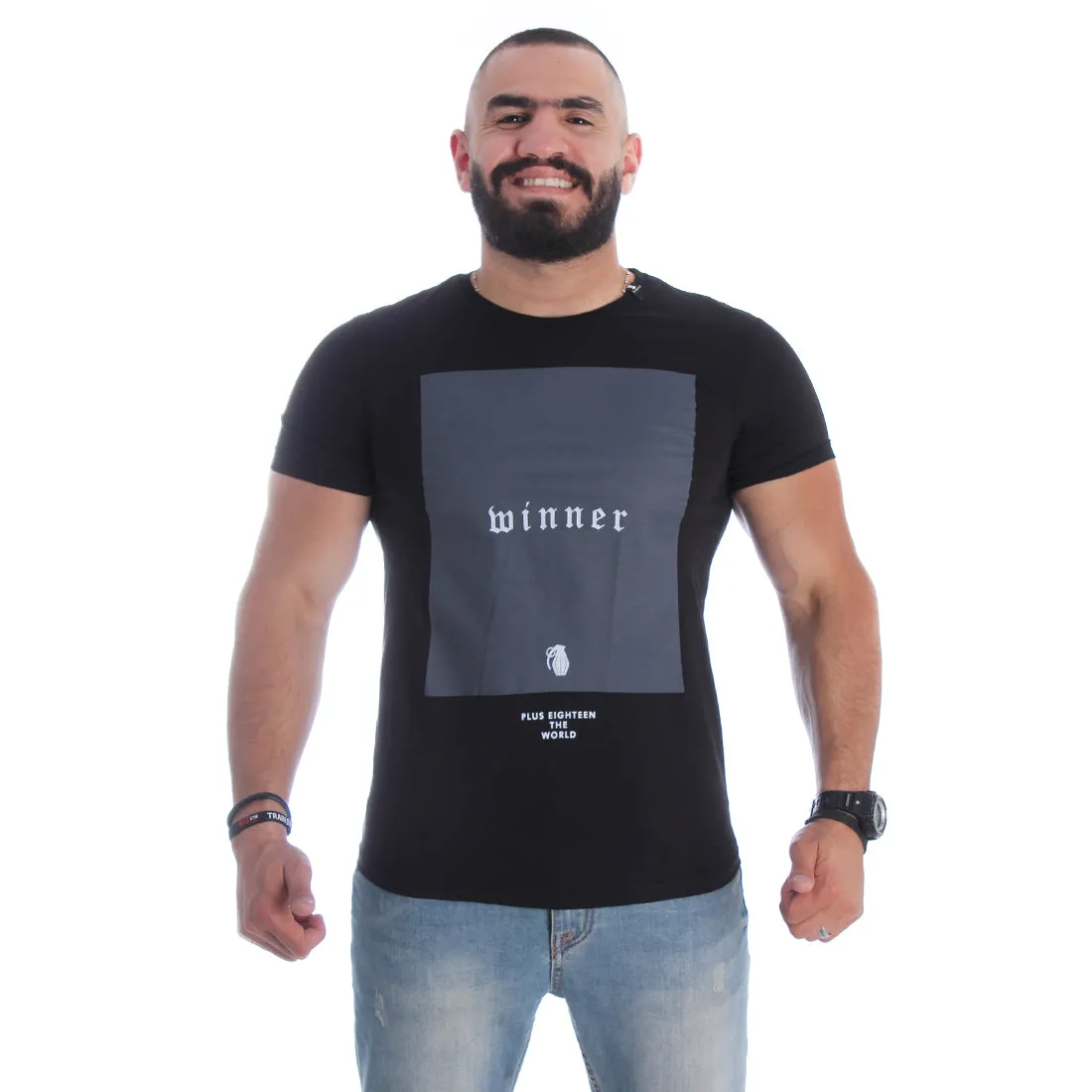 Men T-shirt- black / made in Turkey -3319