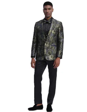 Mens Empire Gold Sparkle Prom Blazer