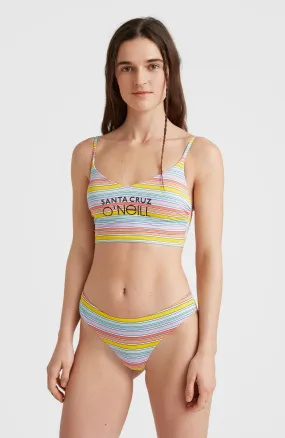 Midles - Maoi Bralette Bikini Set | Bright Multi Coloured Stripe