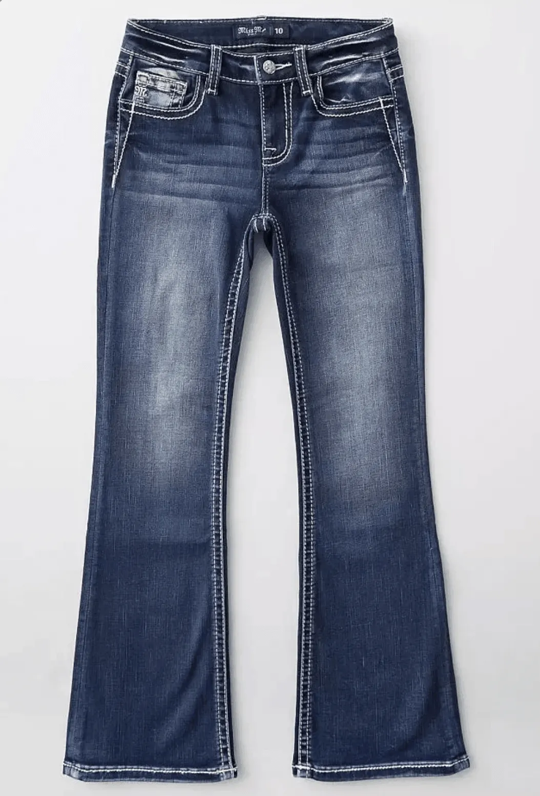 Miss Me Girl's Mid-Rise Bootcut Jeans K3988B