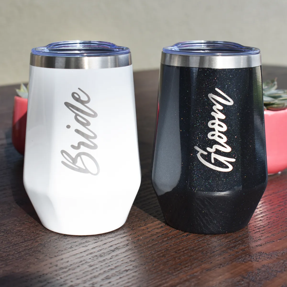 MyBevi 12 oz. Napa Tumbler - Bride and Groom Bundle