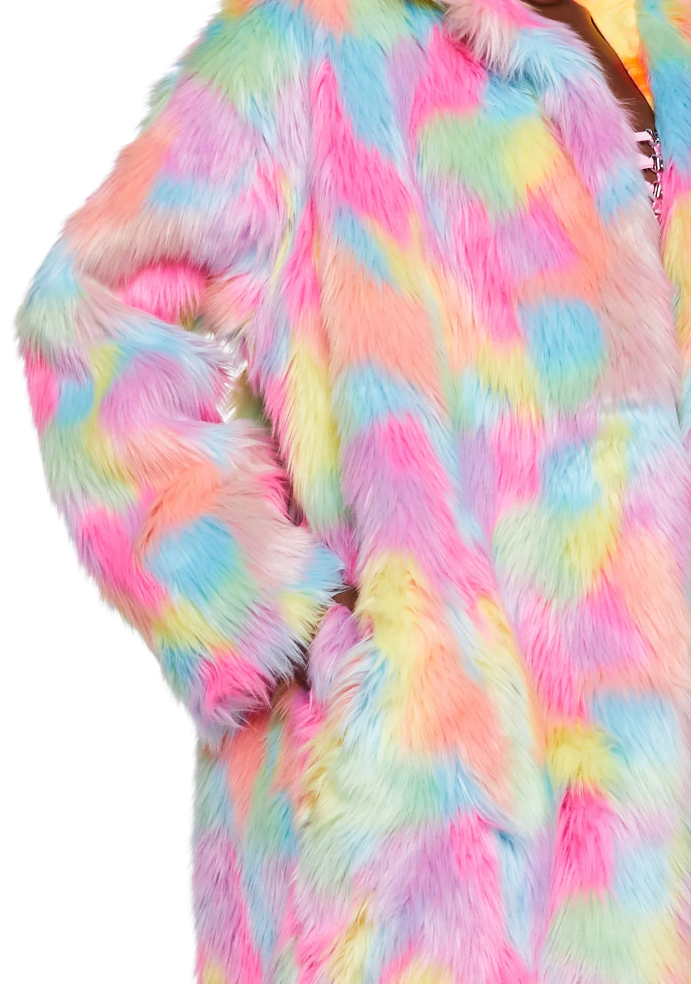 Neon Dreams Faux Fur Coat