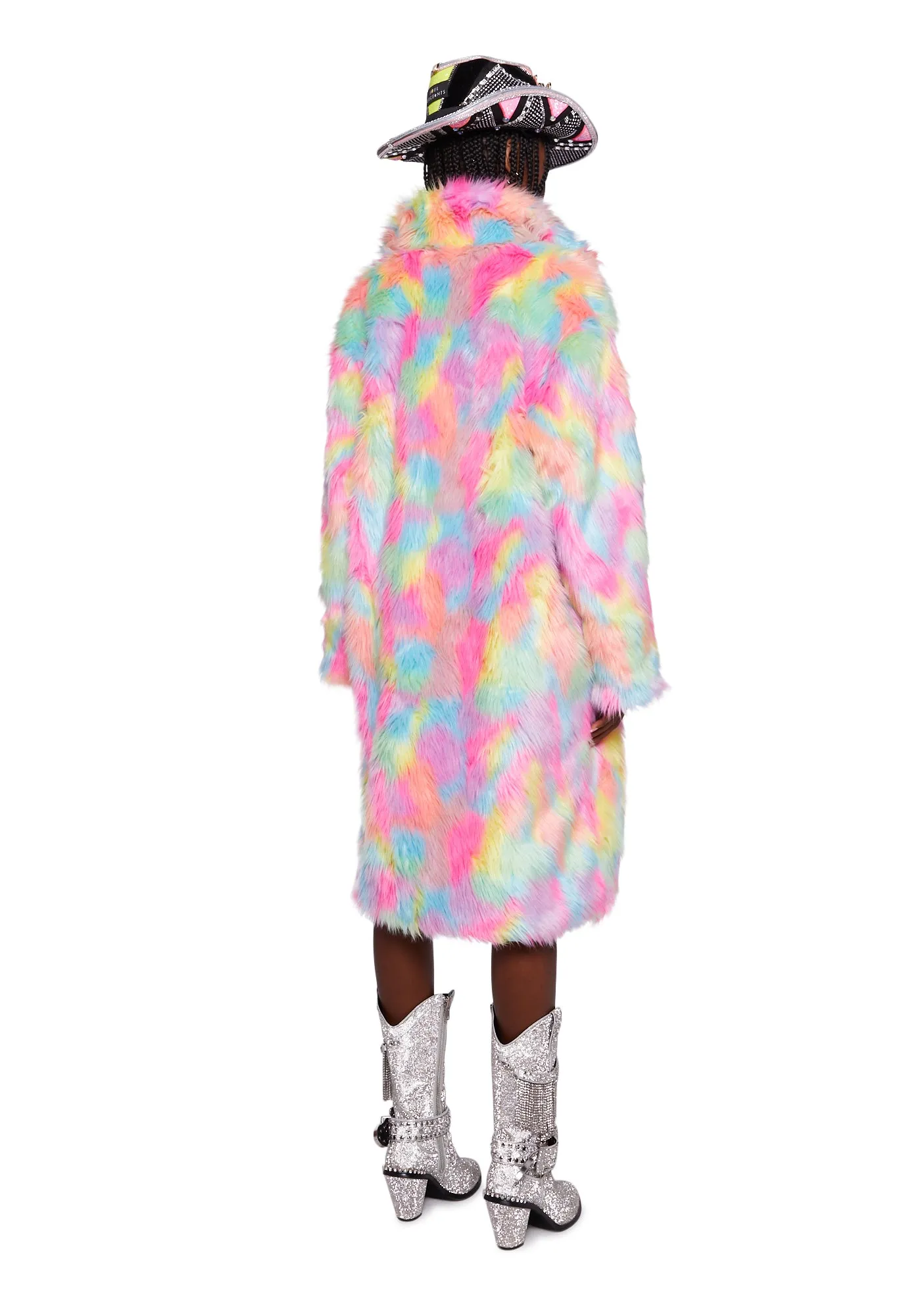 Neon Dreams Faux Fur Coat