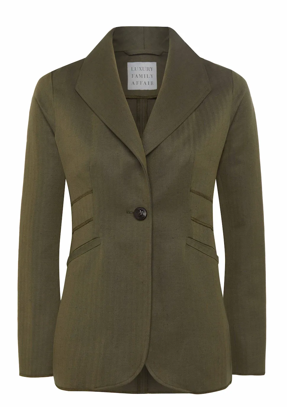 NEW YORK khaki recycled cotton canvas Blazer