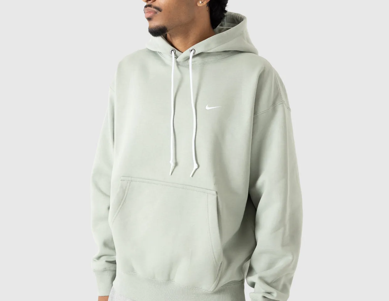 Nike Solo Swoosh Pullover Hoodie Jade Horizon / White