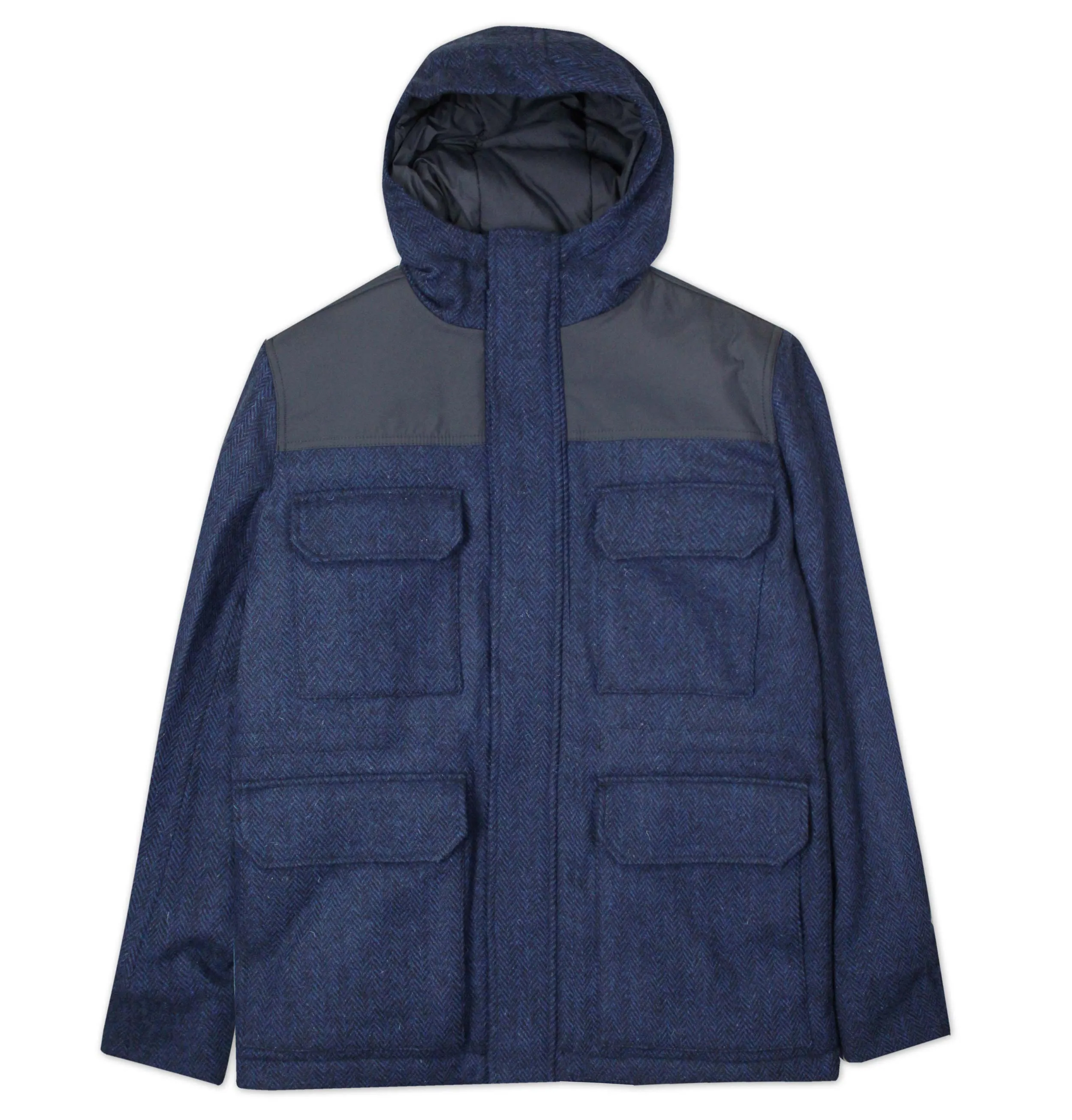 Norse Projects Harris Tweed Nunk Cambric Jacket – Dark Navy