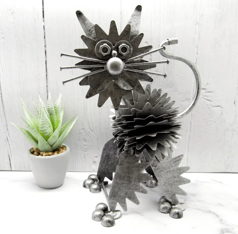 Nuts & Bolts Metal Cat Ornament