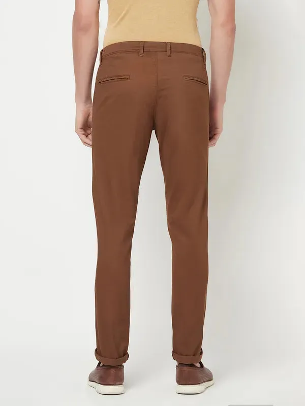 Octave Men Brown Chinos Trousers